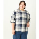 【大きいサイズ】パッチワーク風コットンブラウス | eur3 | 詳細画像9 