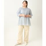 【大きいサイズ】シャーリング刺繍ブラウス | eur3 | 詳細画像14 