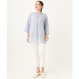 【大きいサイズ】シャーリング刺繍ブラウス | eur3 | 詳細画像3 