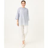 【大きいサイズ】シャーリング刺繍ブラウス | eur3 | 詳細画像4 