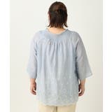 【大きいサイズ】シャーリング刺繍ブラウス | eur3 | 詳細画像8 