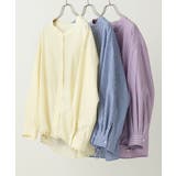 【大きいサイズ】バンドカラーラメストライプシャツ | eur3 | 詳細画像31 