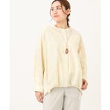 イエロー(25) | 【大きいサイズ】バンドカラーラメストライプシャツ | eur3