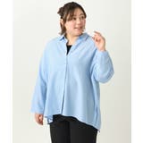 【大きいサイズ】フィブリルサテンドロップショルダーシャツ | eur3 | 詳細画像8 