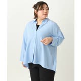 【大きいサイズ】フィブリルサテンドロップショルダーシャツ | eur3 | 詳細画像9 