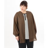 【大きいサイズ】バンドカラーコットンブラウス | eur3 | 詳細画像11