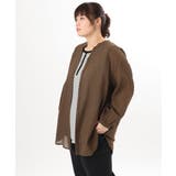 【大きいサイズ】バンドカラーコットンブラウス | eur3 | 詳細画像12