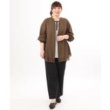 【大きいサイズ】バンドカラーコットンブラウス | eur3 | 詳細画像13