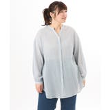 【大きいサイズ】バンドカラーコットンブラウス | eur3 | 詳細画像5