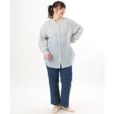 【大きいサイズ】バンドカラーコットンブラウス | eur3 | 詳細画像8