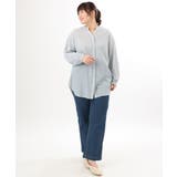 【大きいサイズ】バンドカラーコットンブラウス | eur3 | 詳細画像9