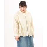 【大きいサイズ】バンドカラーストライプシャツ | eur3 | 詳細画像6 