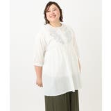 【大きいサイズ】フラワー刺繍ブラウス | eur3 | 詳細画像20 