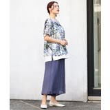 【大きいサイズ】リゾートプリントブラウス＋タンクトップセット | eur3 | 詳細画像3 