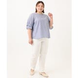 【大きいサイズ】ラメストライプブラウス | eur3 | 詳細画像22
