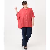 【大きいサイズ】バンドカラーシアーブラウス | eur3 | 詳細画像18