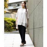 【大きいサイズ】バンドカラーシアーブラウス | eur3 | 詳細画像20