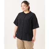 【大きいサイズ/soso×eur3】バンドカラーシャツタンクトップセット | eur3 | 詳細画像16 