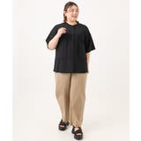 【大きいサイズ/soso×eur3】バンドカラーシャツタンクトップセット | eur3 | 詳細画像18 