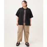 【大きいサイズ/soso×eur3】バンドカラーシャツタンクトップセット | eur3 | 詳細画像20 