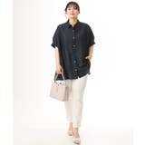 【大きいサイズ/接触冷感】シア―ボクシーシルエットブラウス | eur3 | 詳細画像13