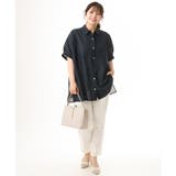 【大きいサイズ/接触冷感】シア―ボクシーシルエットブラウス | eur3 | 詳細画像14