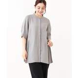 グレー(92) | 【大きいサイズ/a.v.v×eur3】バックプリーツブラウスチュニック | eur3