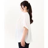 【大きいサイズ/11号サイズあり/接触冷感】バンドカラーギャザーブラウス | eur3 | 詳細画像6 