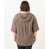 【大きいサイズ】シアーフーディー半袖ブラウス | eur3 | 詳細画像10 