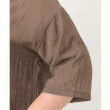 【大きいサイズ】シアーフーディー半袖ブラウス | eur3 | 詳細画像12 