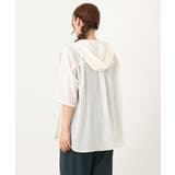 【大きいサイズ】シアーフーディー半袖ブラウス | eur3 | 詳細画像19 