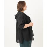 【大きいサイズ】シアーフーディー半袖ブラウス | eur3 | 詳細画像28 