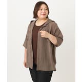 【大きいサイズ】シアーフーディー半袖ブラウス | eur3 | 詳細画像6 