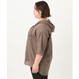 【大きいサイズ】シアーフーディー半袖ブラウス | eur3 | 詳細画像9 