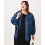 【大きいサイズ】ノーカラーシア―デニムシャツ | eur3 | 詳細画像10 