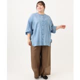 【大きいサイズ】ノーカラーシア―デニムシャツ | eur3 | 詳細画像5 