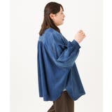 【大きいサイズ】ノーカラーシア―デニムシャツ | eur3 | 詳細画像6 