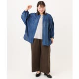 【大きいサイズ】ノーカラーシア―デニムシャツ | eur3 | 詳細画像8 