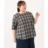 【大きいサイズ】5分袖タックブラウス | eur3 | 詳細画像33