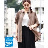 モカ(84) | 【大きいサイズ/a.v.v×eur3】接触冷感シアーブラウス | eur3