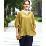 【大きいサイズ/LAVEANGE×eur3】バックフレアチュニック | eur3 | 詳細画像1