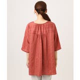 【WEB先行販売】【大きいサイズ/接触冷感】ドビーストライプイレヘムブラウス | eur3 | 詳細画像6 