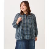 【大きいサイズ】シア―チェックブラウス | eur3 | 詳細画像11 
