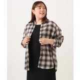 【大きいサイズ】オンブレ―チェックシャツ | eur3 | 詳細画像4 