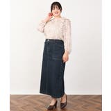 【大きいサイズ】シフォンボタニカルブラウス | eur3 | 詳細画像10 