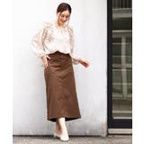 【大きいサイズ】シフォンボタニカルブラウス | eur3 | 詳細画像4 