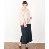 【大きいサイズ】シフォンボタニカルブラウス | eur3 | 詳細画像8 