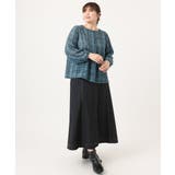 【大きいサイズ】カットジャカードチェック柄ブラウス | eur3 | 詳細画像22 