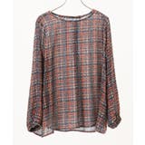 【大きいサイズ】カットジャカードチェック柄ブラウス | eur3 | 詳細画像6 