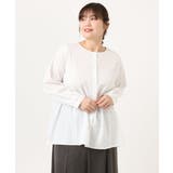 【大きいサイズ】フェザーベスト＋ブラウスセット | eur3 | 詳細画像15 